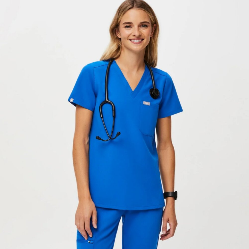 Catarina One-Pocket Scrub Top™ Royal Blue